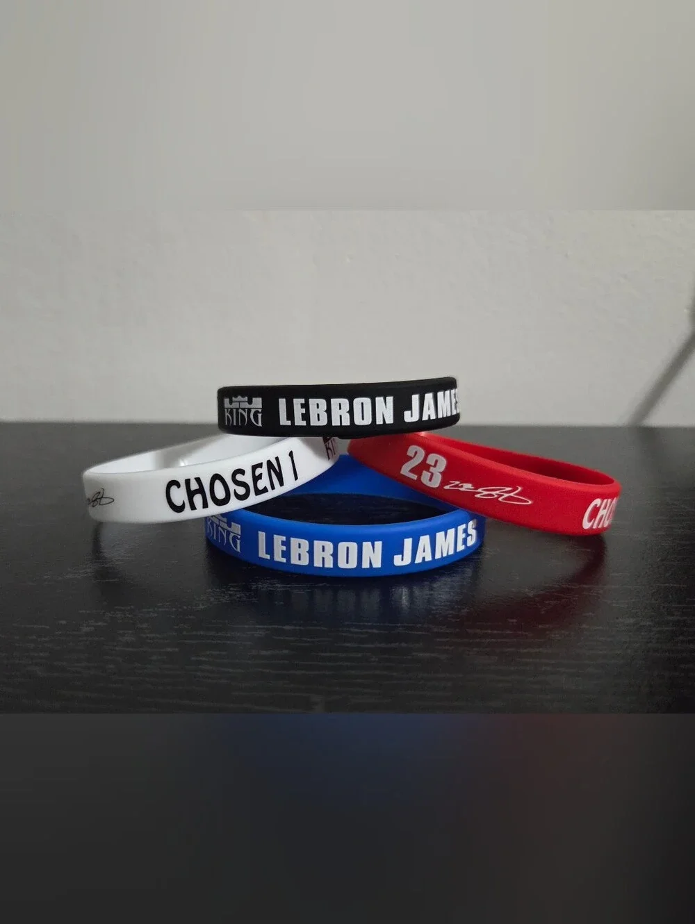 (4pc) Lebron James Signature Basketball Silicone Bracelets Philadelphia 76ers